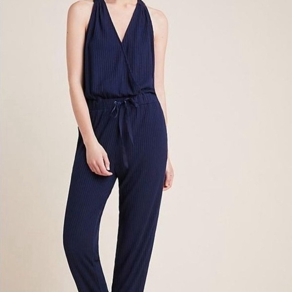 NWOT Saturday Sunday (by Anthro) navy lounge jumpsuit - Picture 2 of 5